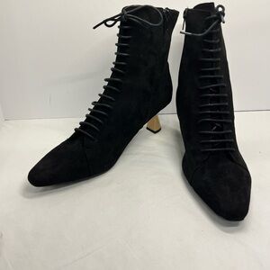 Shoe Republic LA Elegant Black Lace-Up Boots